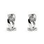Pendientes elegantes con tres circonitas de plata y cierre omega